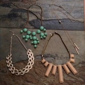 Four statements necklaces